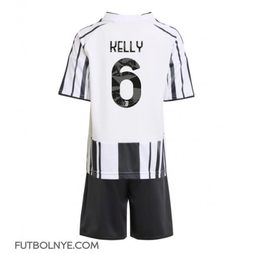 Camiseta Juventus Lloyd Kelly #6 Primera Equipación para niños 2025-26 manga corta (+ pantalones cortos)